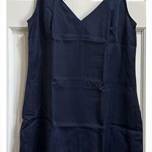 Ettitude Navy “Ocean” Blue Sleeveless Slip Dress. NIB